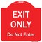 Signmission Exit Only Do Not Enter Heavy-Gauge Aluminum Architectural Sign, 18" H, RW-1818-9845 A-DES-RW-1818-9845 - alternate 1
